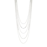 Multi-strand necklace Sissi - Silver - Sodini Bijoux