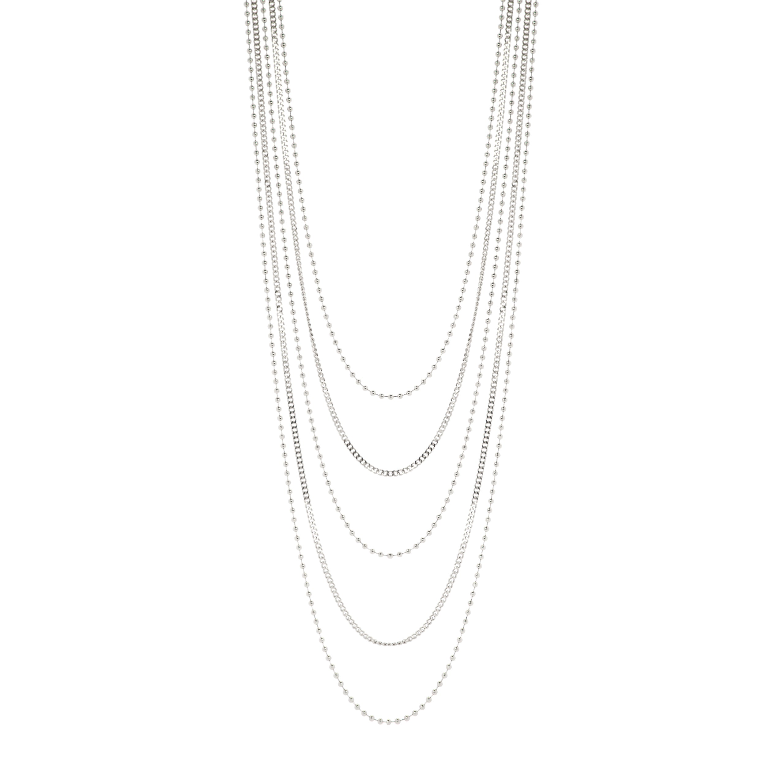 Multi-strand necklace Sissi - Silver - Sodini Bijoux