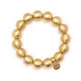 Elastic maxi boule bracelet Sissi - Matt gold - Sodini Bijoux