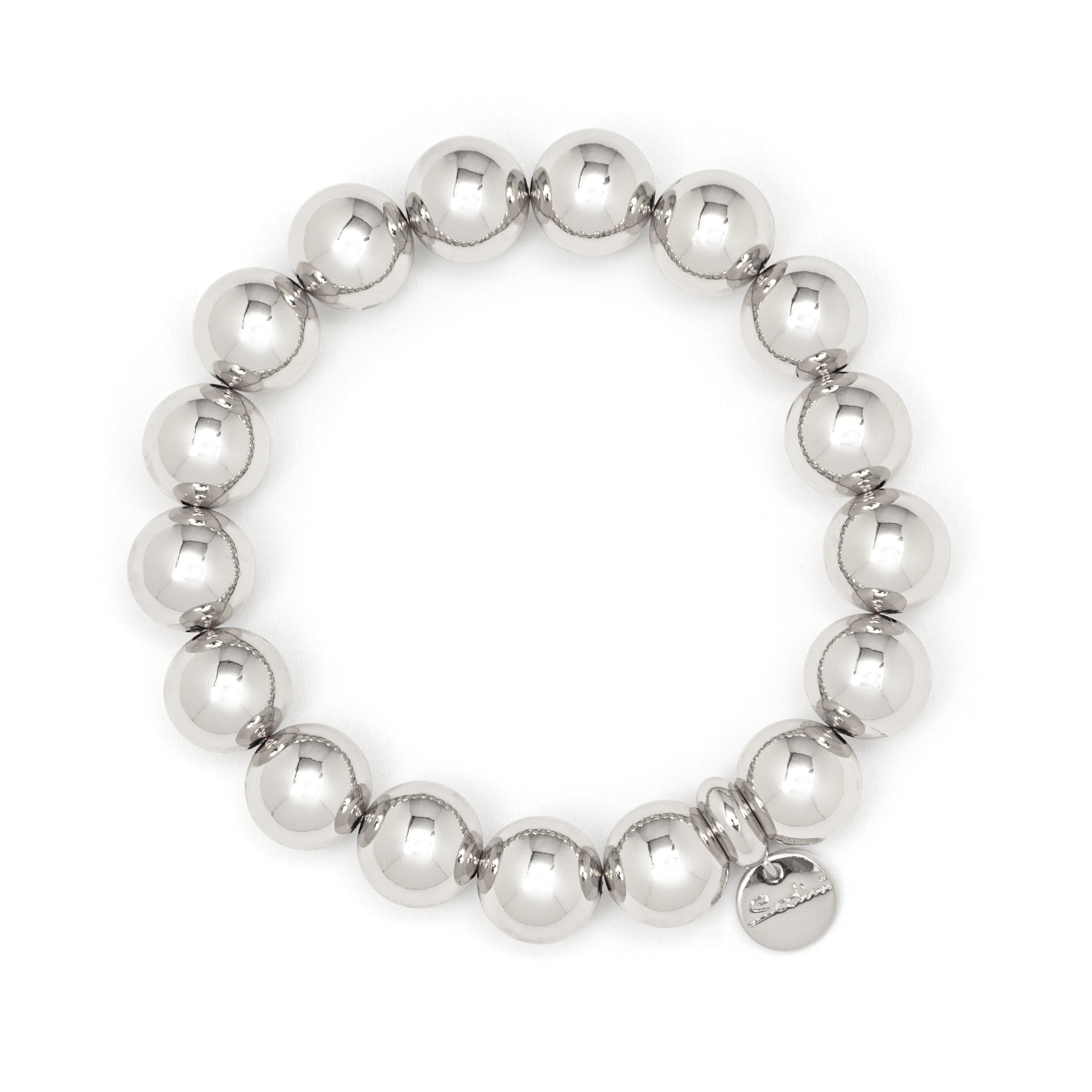 Bracciale elastico grandi boule Sissi - Argento - Sodini Bijoux