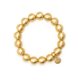 Elastic big boule bracelet Sissi - Matt gold - Sodini Bijoux