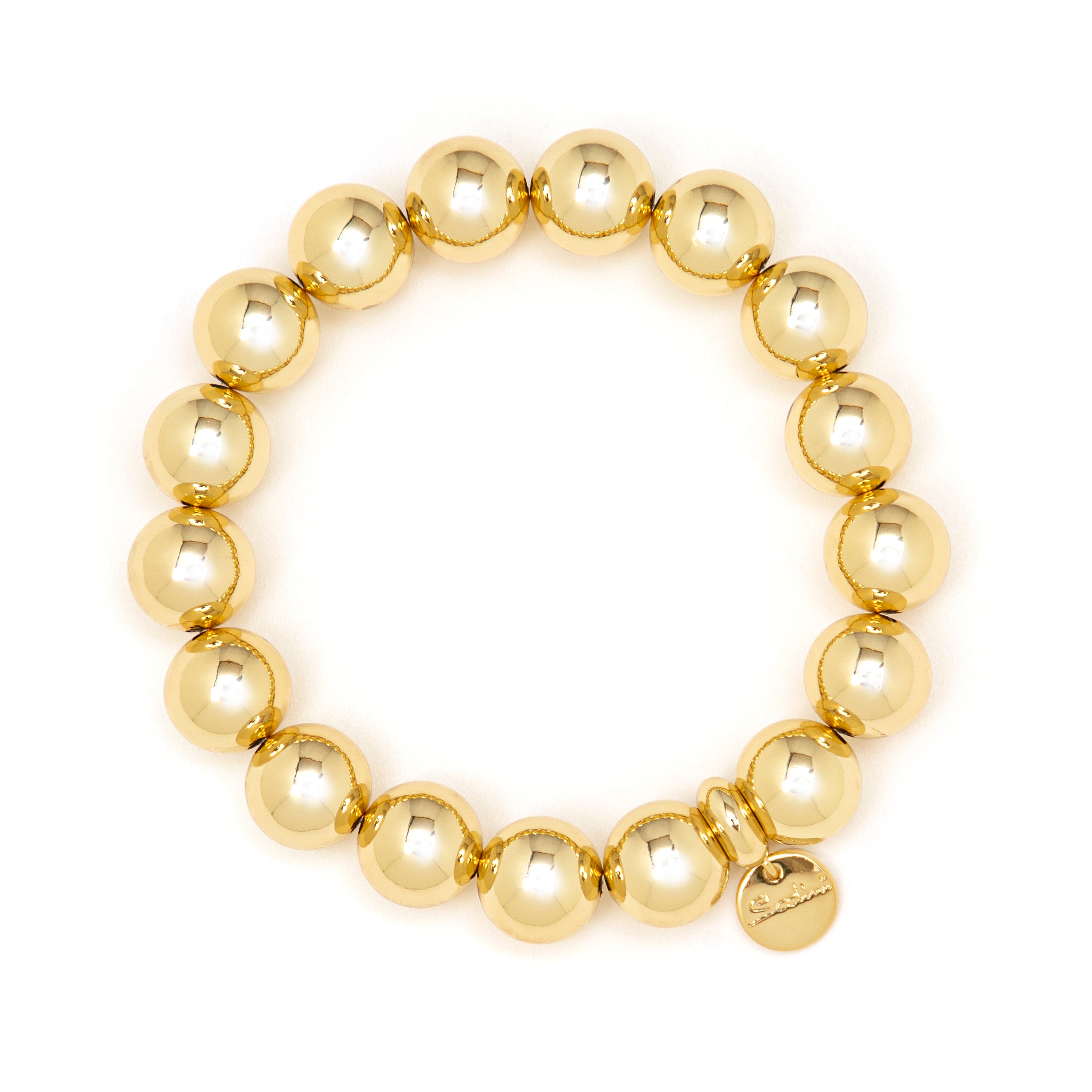 Elastic big boule bracelet Sissi - Gold - Sodini Bijoux