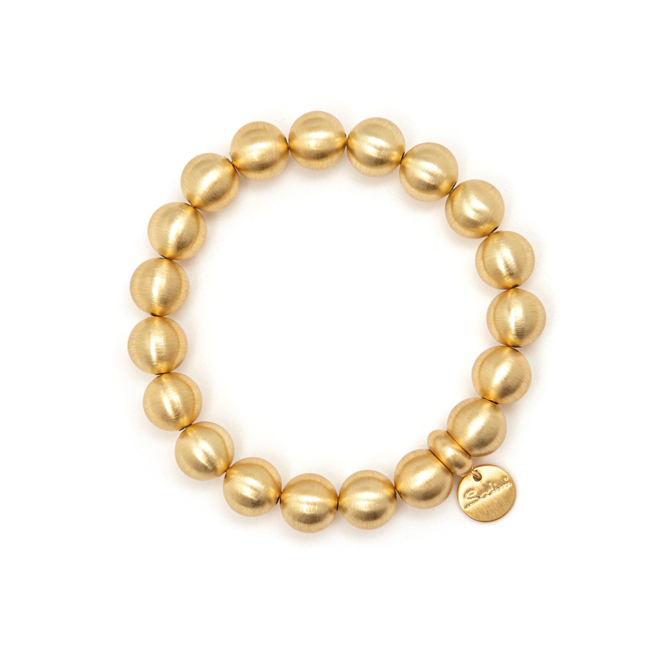 Elastic boule bracelet Sissi - Matt gold - Sodini Bijoux