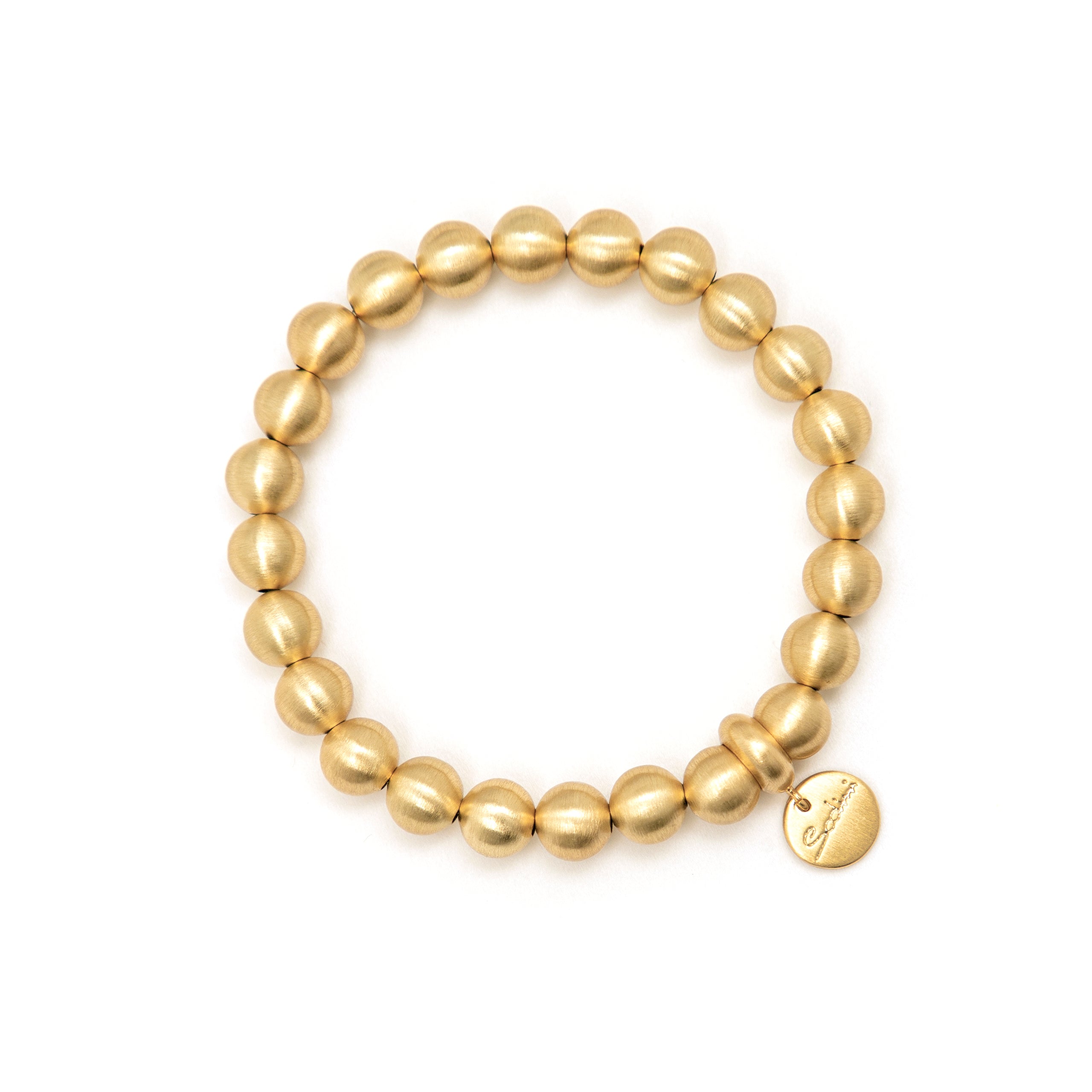 Elastic bracelet small boules Sissi - Matt gold - Sodini Bijoux