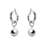 Earrings boule and headband Sissi - Silver - Sodini Bijoux