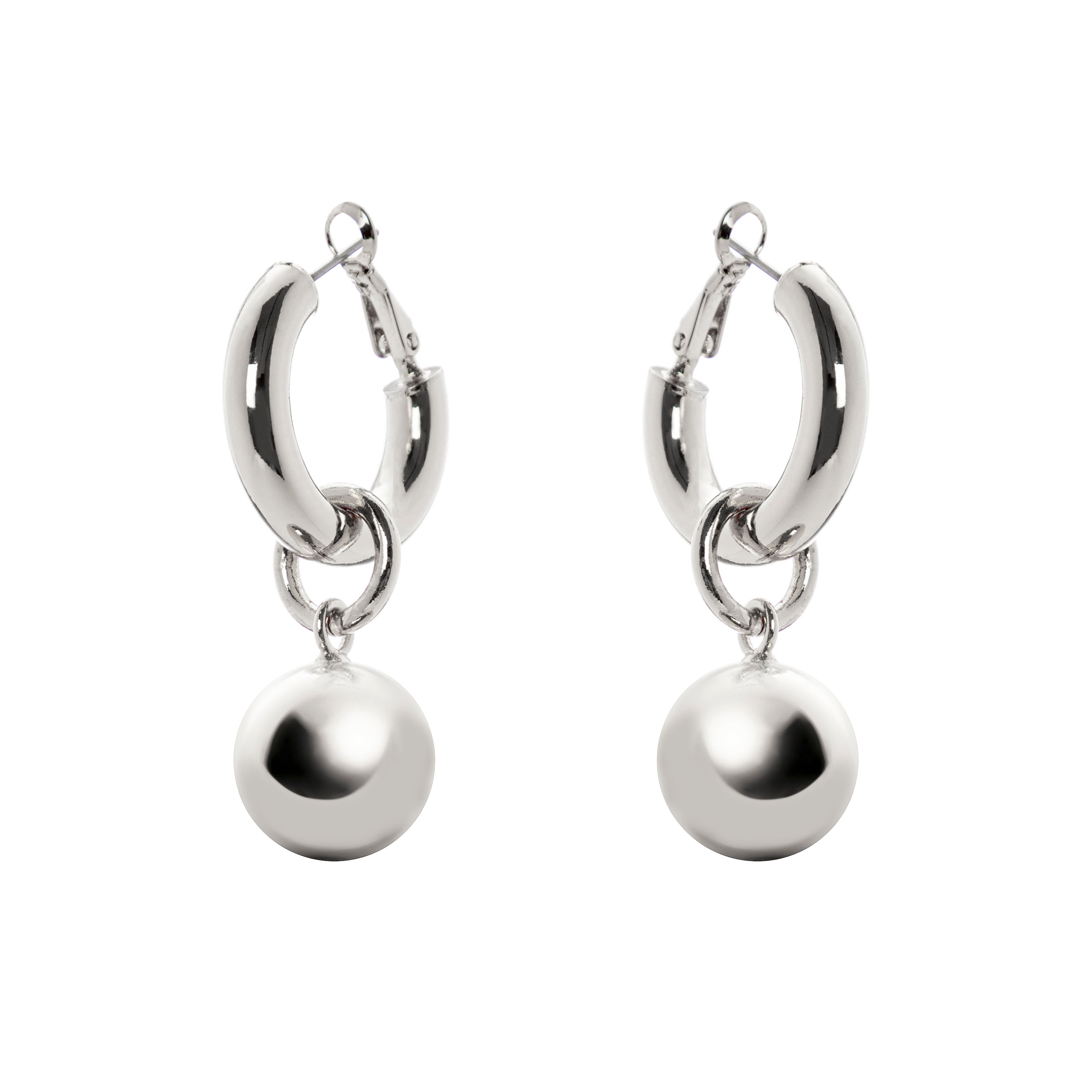 Earrings boule and headband Sissi - Silver - Sodini Bijoux