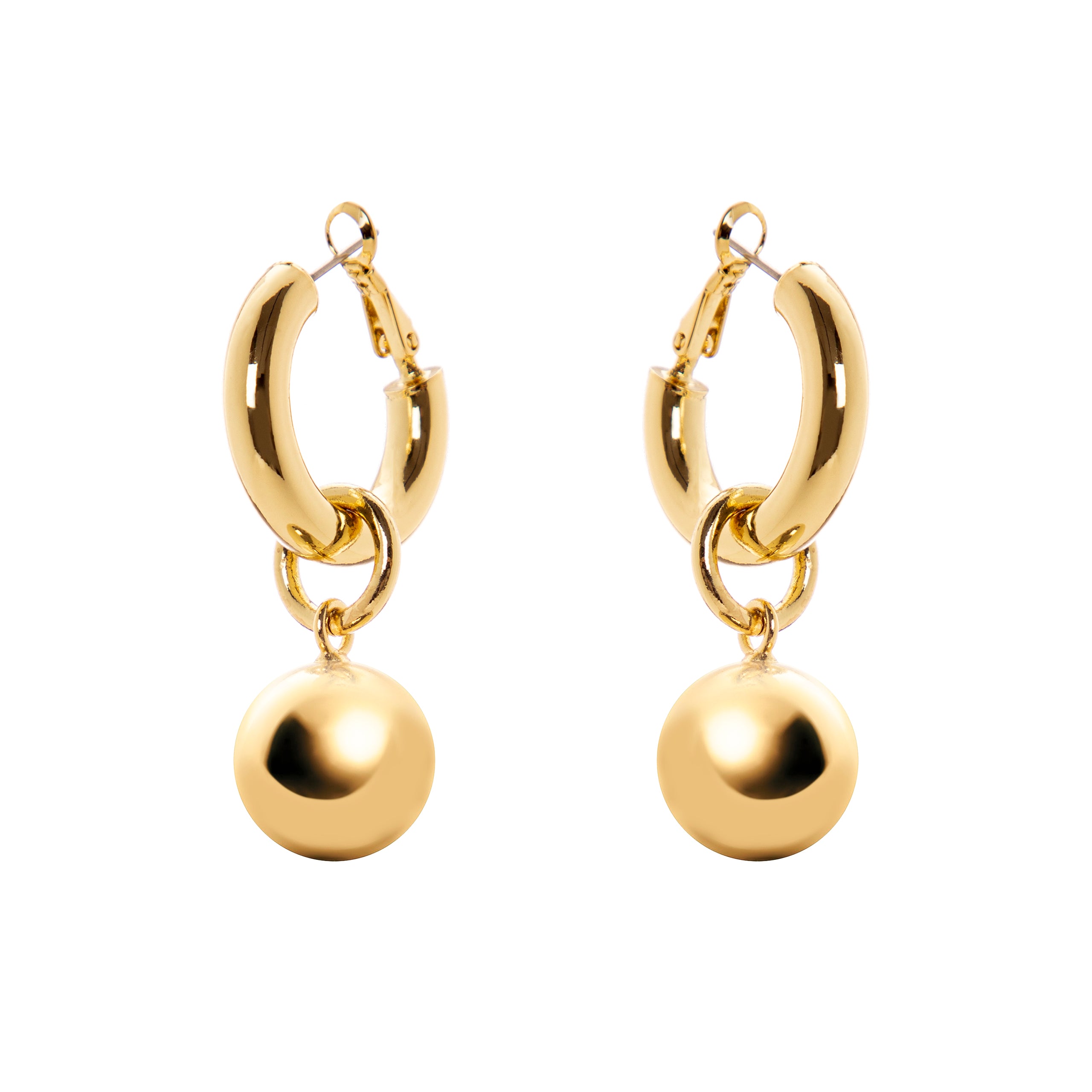 Boule and headband earrings Sissi - Gold - Sodini Bijoux