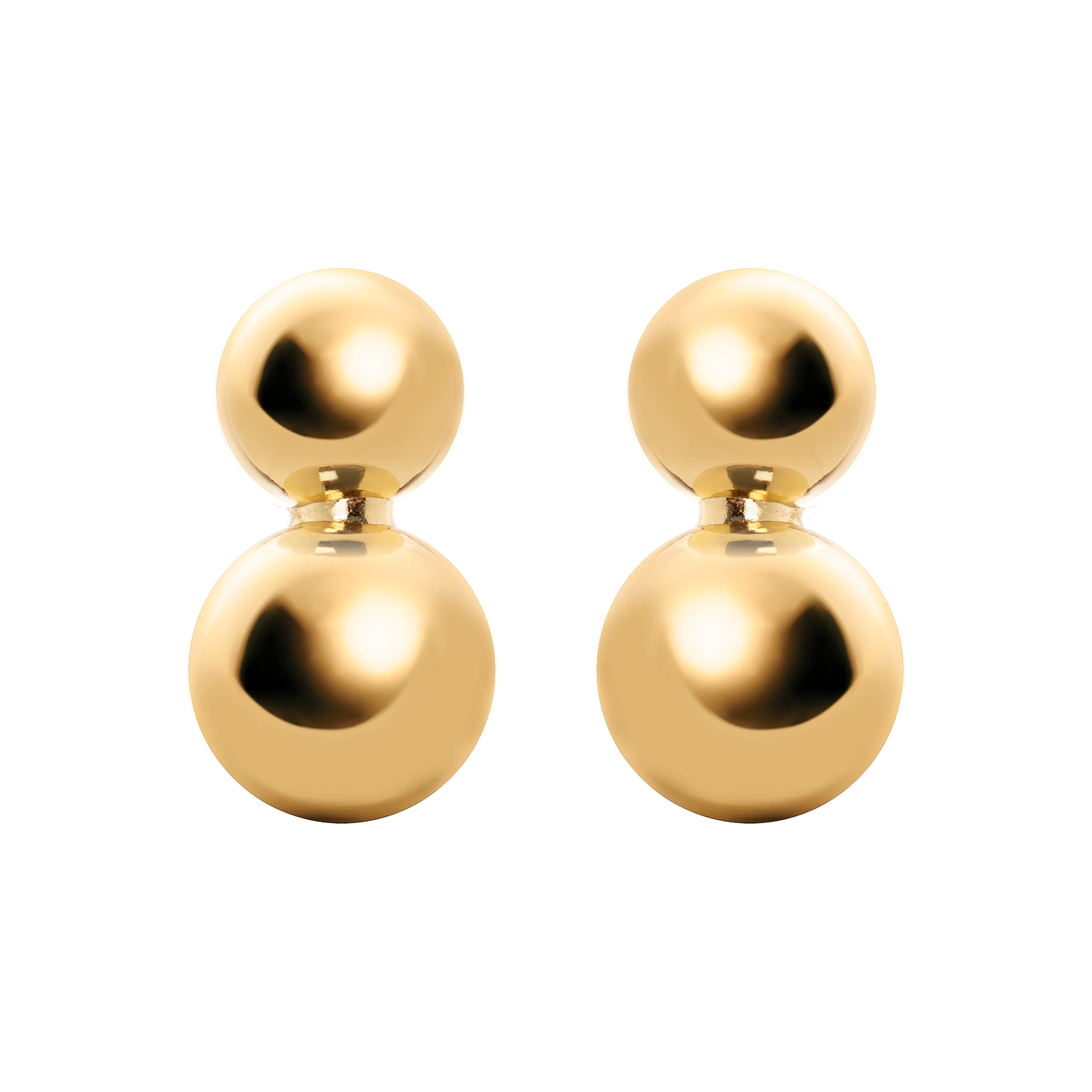 Boule and bead earrings Sissi - Gold - Sodini Bijoux