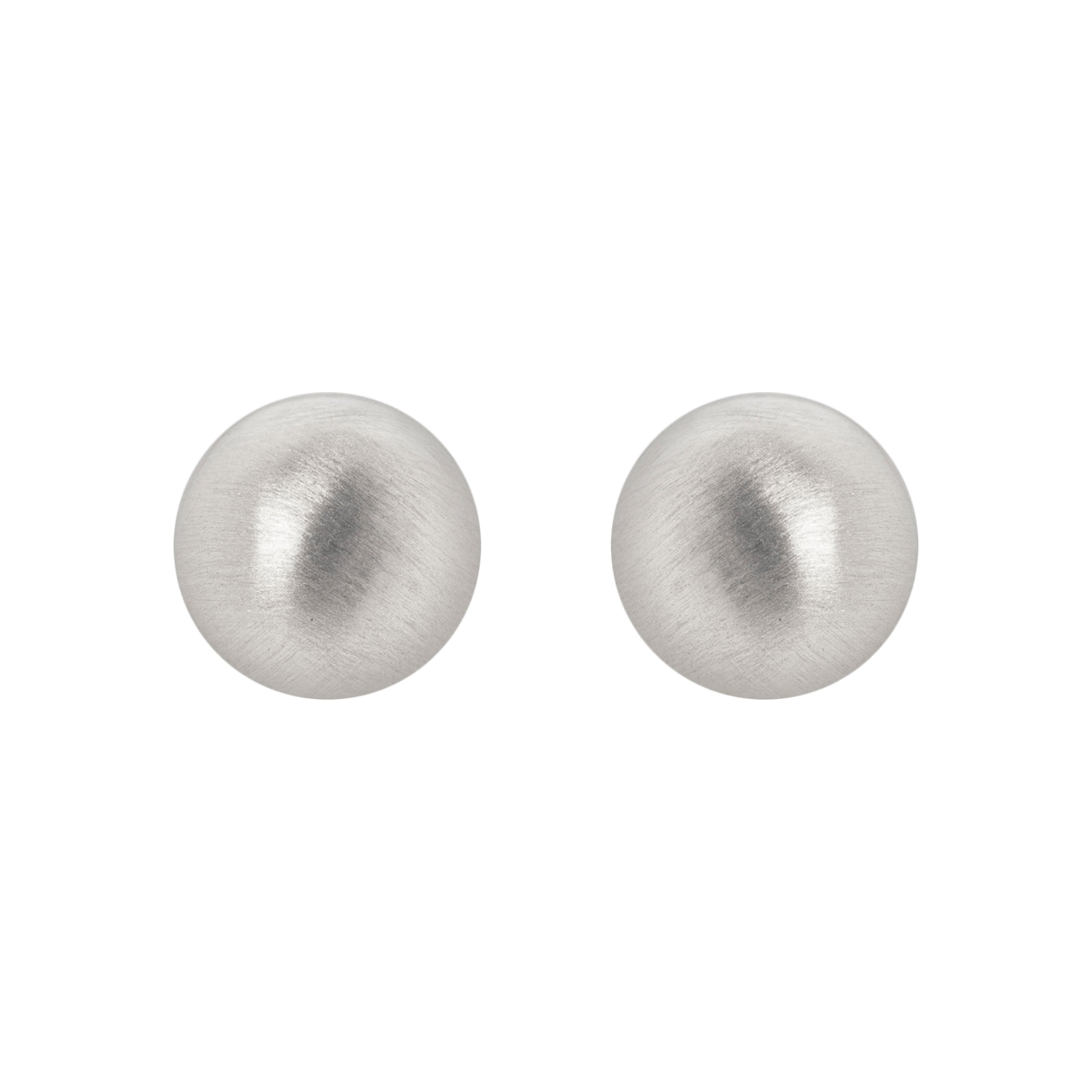 Dome earrings Sissi - Matt silver - Sodini Bijoux