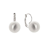 Nunnery earrings with sphere Sissi - Matt silver - Sodini Bijoux