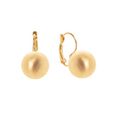 Nunnery earrings with sphere Sissi - Matt gold - Sodini Bijoux