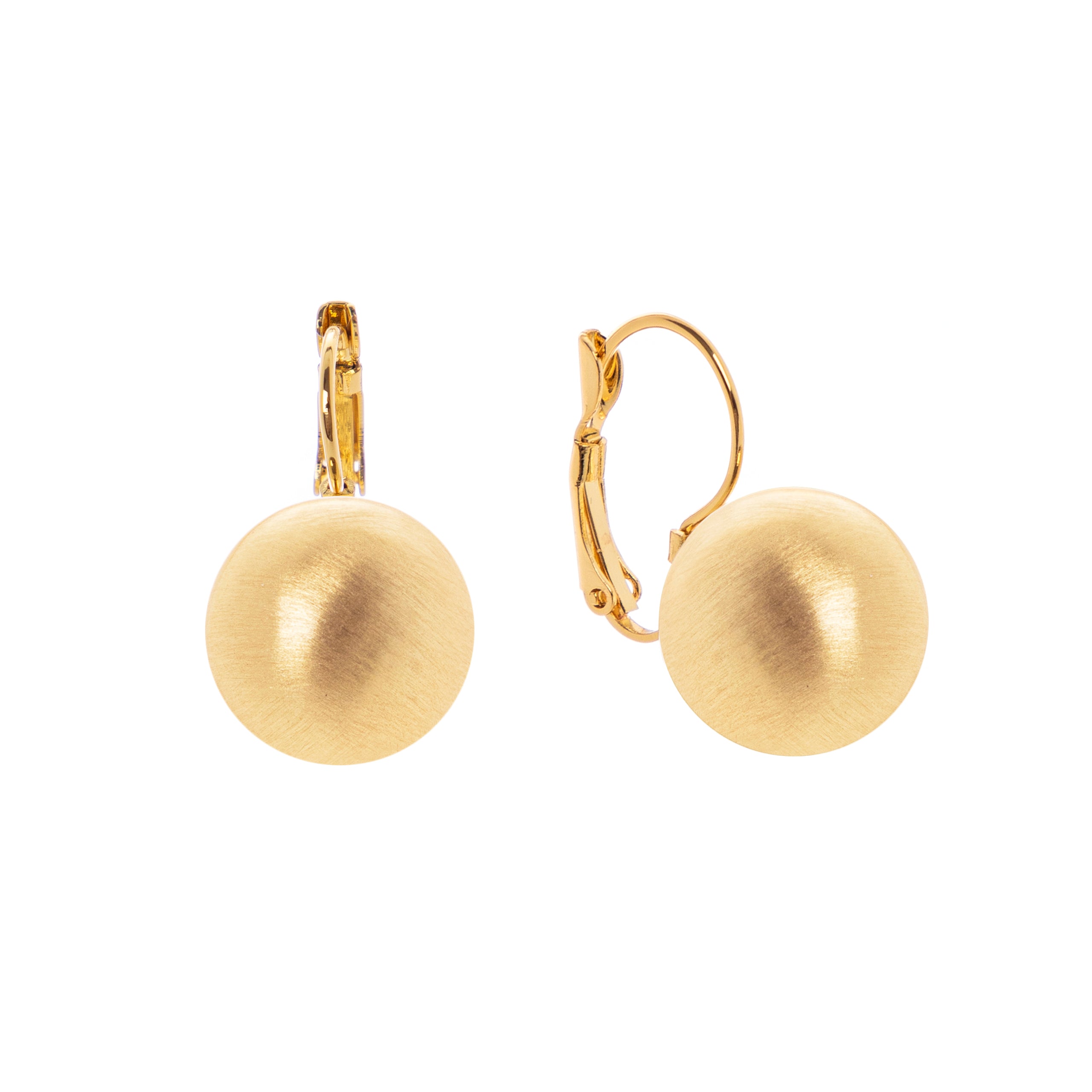 Nunnery earrings with sphere Sissi - Matt gold - Sodini Bijoux