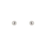 Ball stud earrings Sissi - Matt silver - Sodini Bijoux