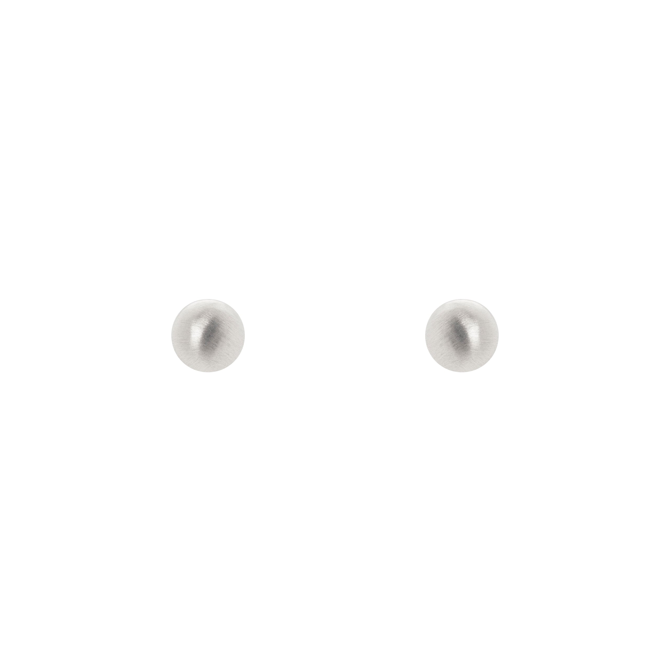 Ball stud earrings Sissi - Matt silver - Sodini Bijoux