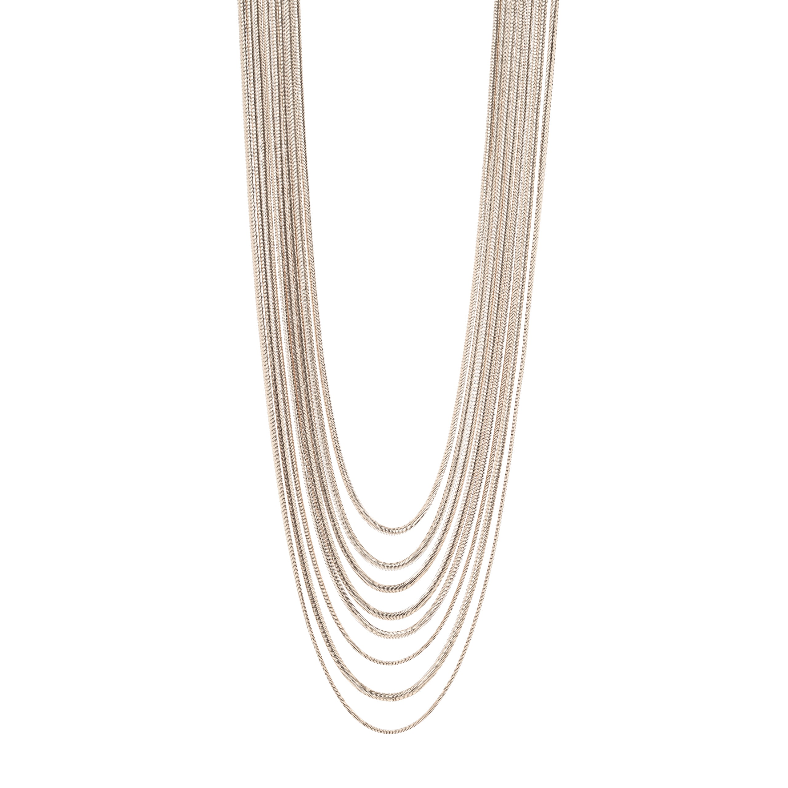 Multi-strand long necklace Cleopatra - Bronze - Sodini Bijoux