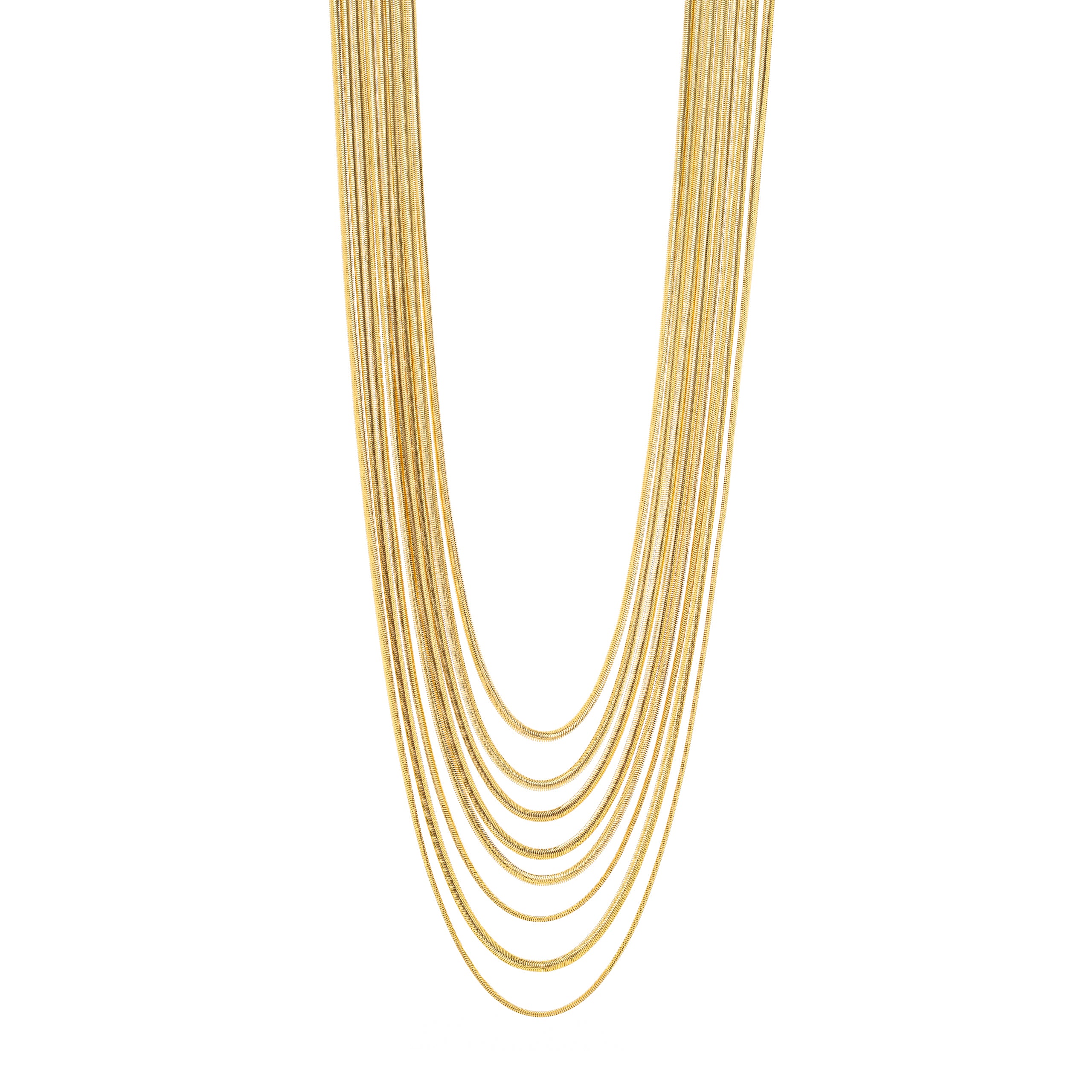 Multi-strand long necklace Cleopatra - Gold - Sodini Bijoux