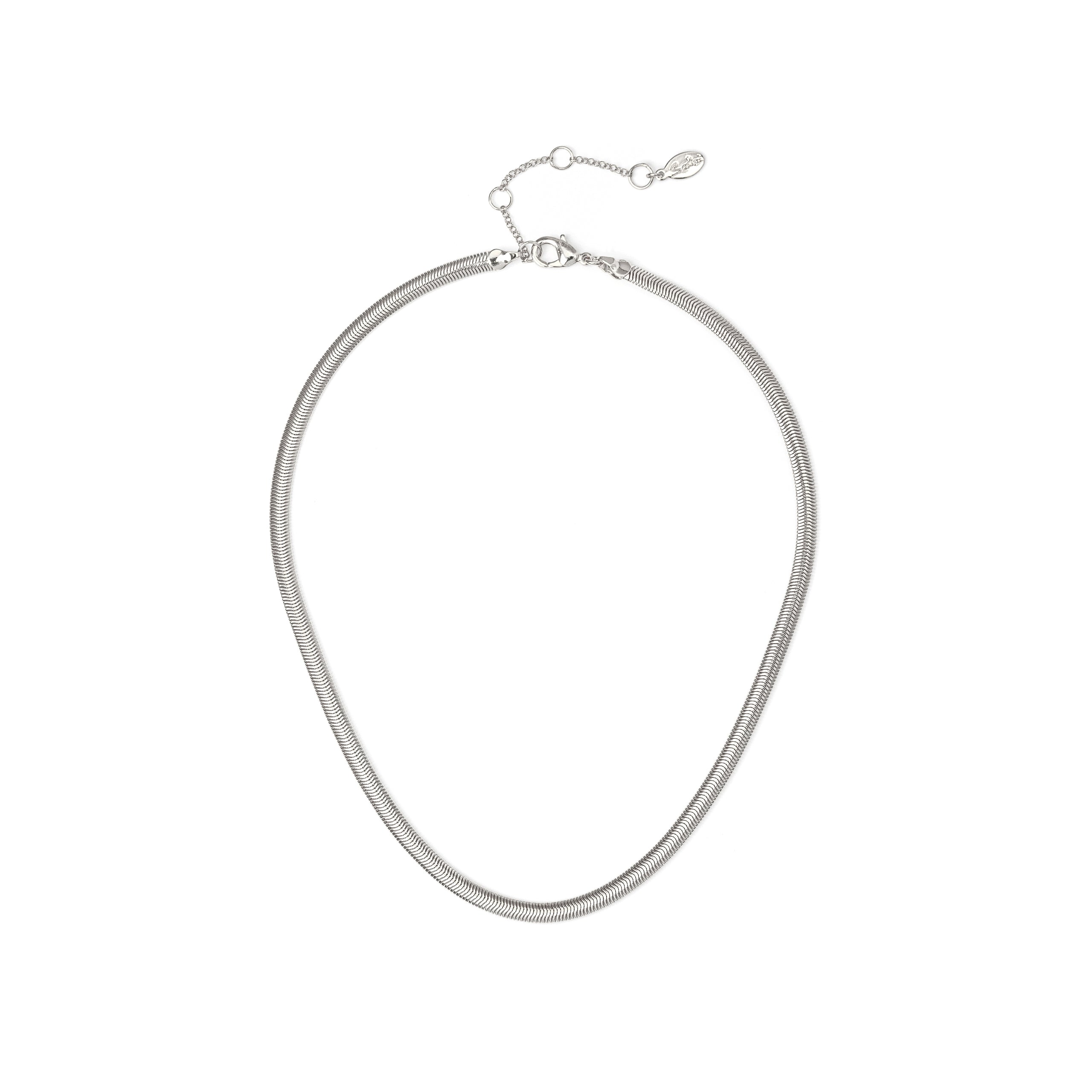 Short serpentine necklace Cleopatra - Silver - Sodini Bijoux