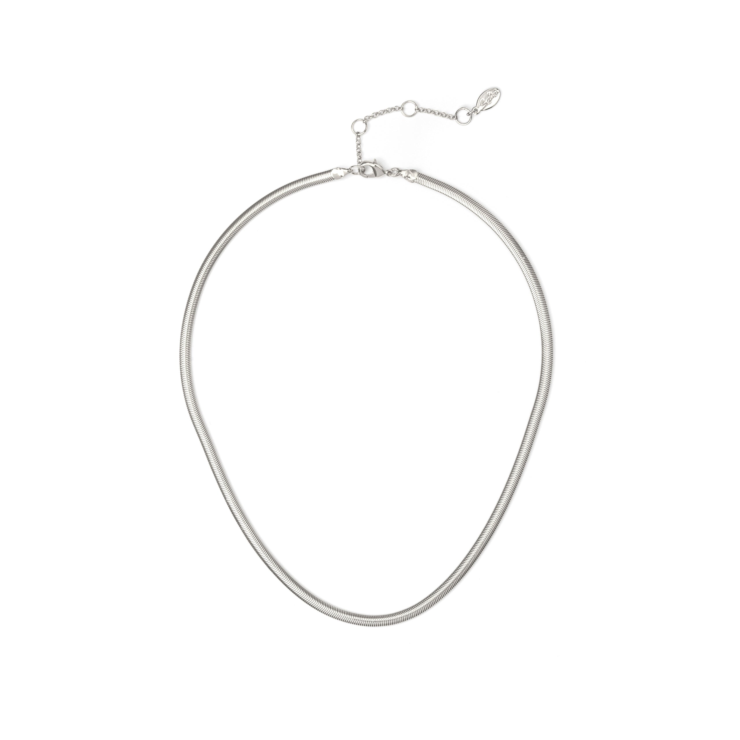 Light short serpentine necklace Cleopatra - Silver - Sodini Bijoux