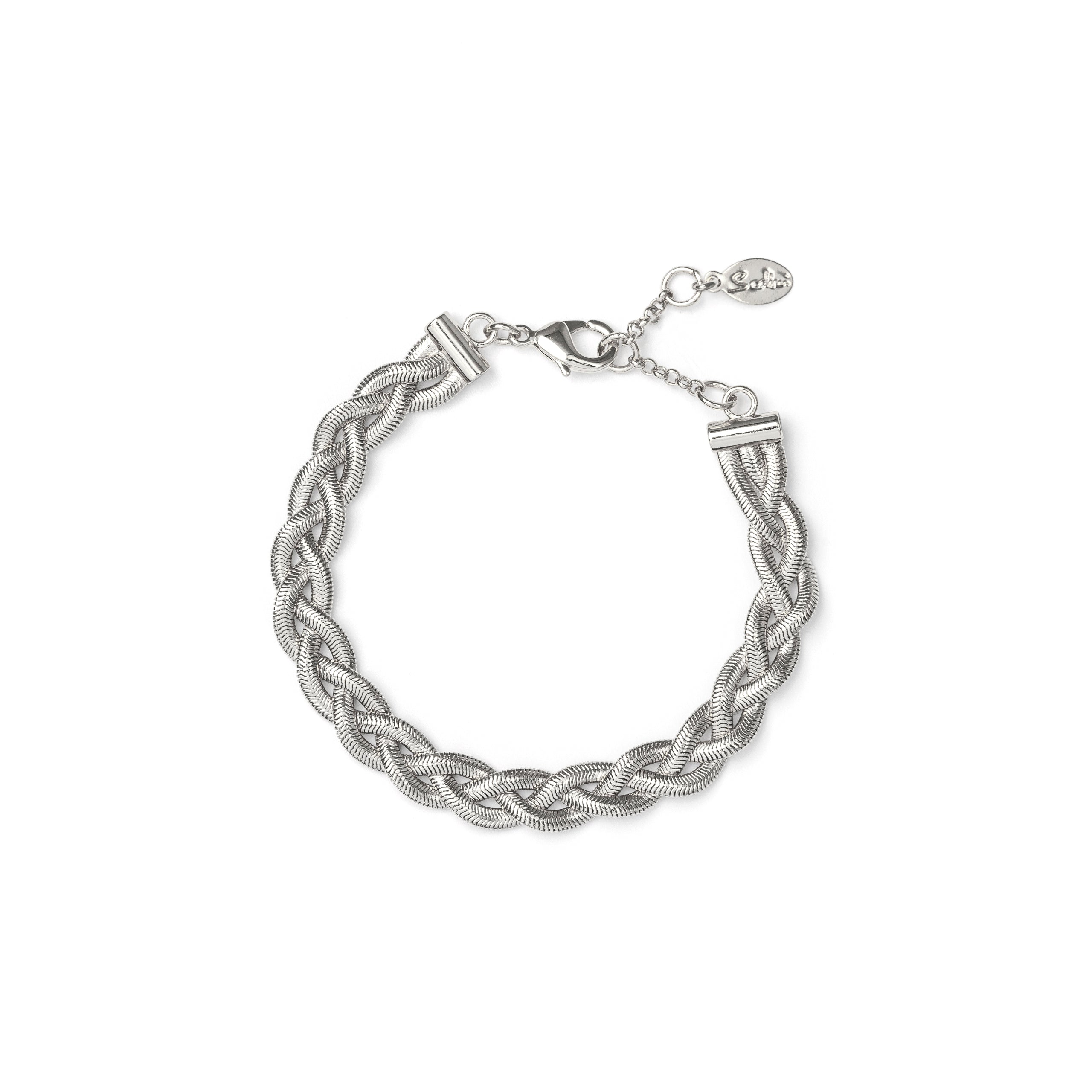 Braided chain bracelet Cleopatra - Silver - Sodini Bijoux