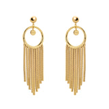 Clip-on hoop and fringe earrings Cleopatra - Gold - Sodini Bijoux