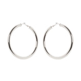 Wide hoop earrings Isabel - Silver - Sodini Bijoux