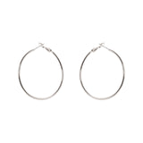 Lean hoop earrings Isabel - Silver - Sodini Bijoux