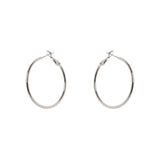 Small and lean hoop earrings Isabel - Silver - Sodini Bijoux