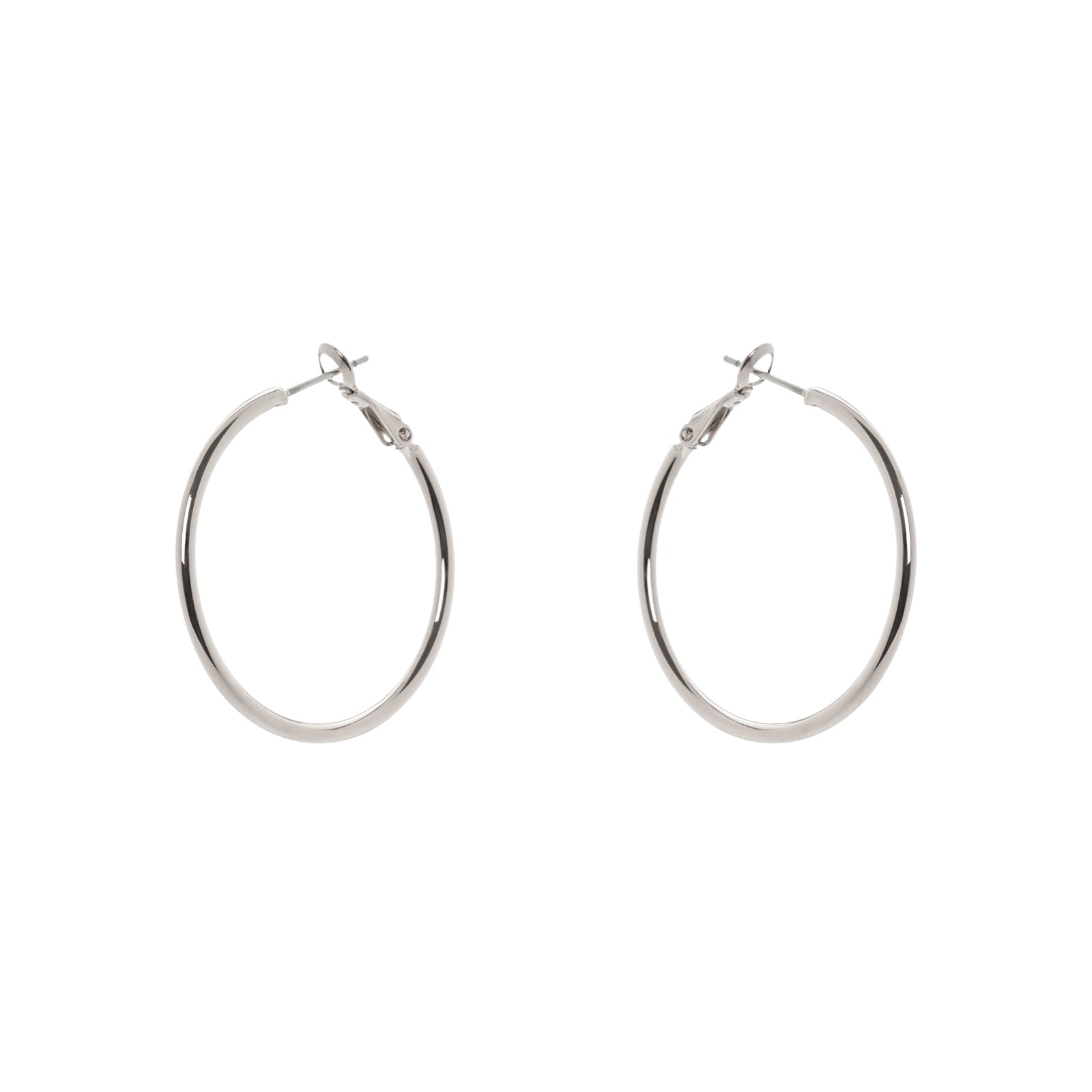 Small and lean hoop earrings Isabel - Silver - Sodini Bijoux