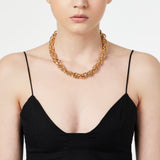 Short necklace with interlinked links Chains - Gold - Sodini Bijoux