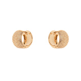 Wide mini hoop earrings Ginevra - Gold - Sodini Bijoux