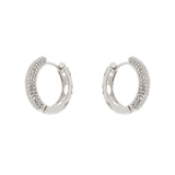 Light mini hoop earrings Ginevra - Silver - Sodini Bijoux