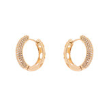 Light mini hoop earrings Ginevra - Gold - Sodini Bijoux