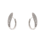 Tapered mini hoop earrings Ginevra - Silver - Sodini Bijoux