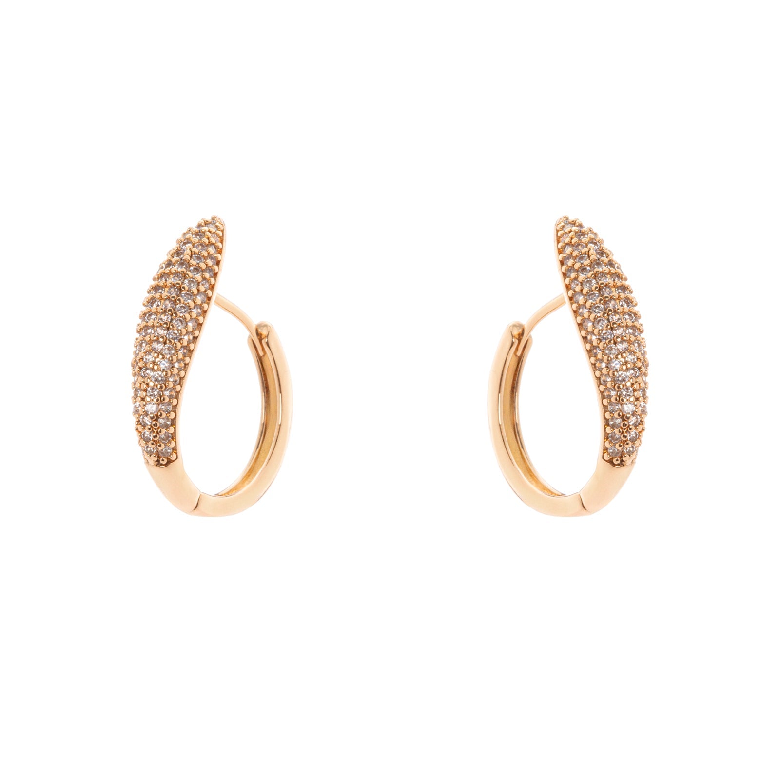 Tapered mini hoop earrings Ginevra - Gold - Sodini Bijoux