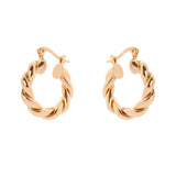 Domus Twist Hoop Earrings - Gold - Sodini Bijoux