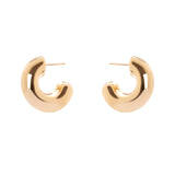 Domus Cylindrical Hoop Earrings - Gold - Sodini Bijoux