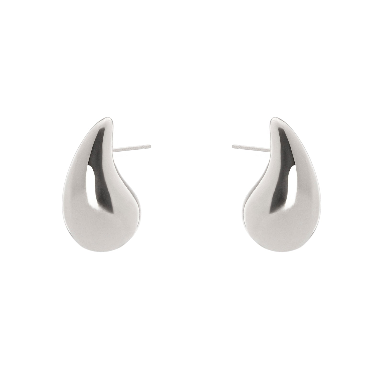 Domus Curved Drop Earrings - Silver - Sodini Bijoux