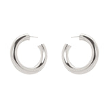 Domus Large Hoop Earrings - Silver - Sodini Bijoux