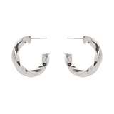 Domus Spiral Hoop Earrings - Silver - Sodini Bijoux