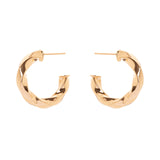 Domus Spiral Hoop Earrings - Gold - Sodini Bijoux