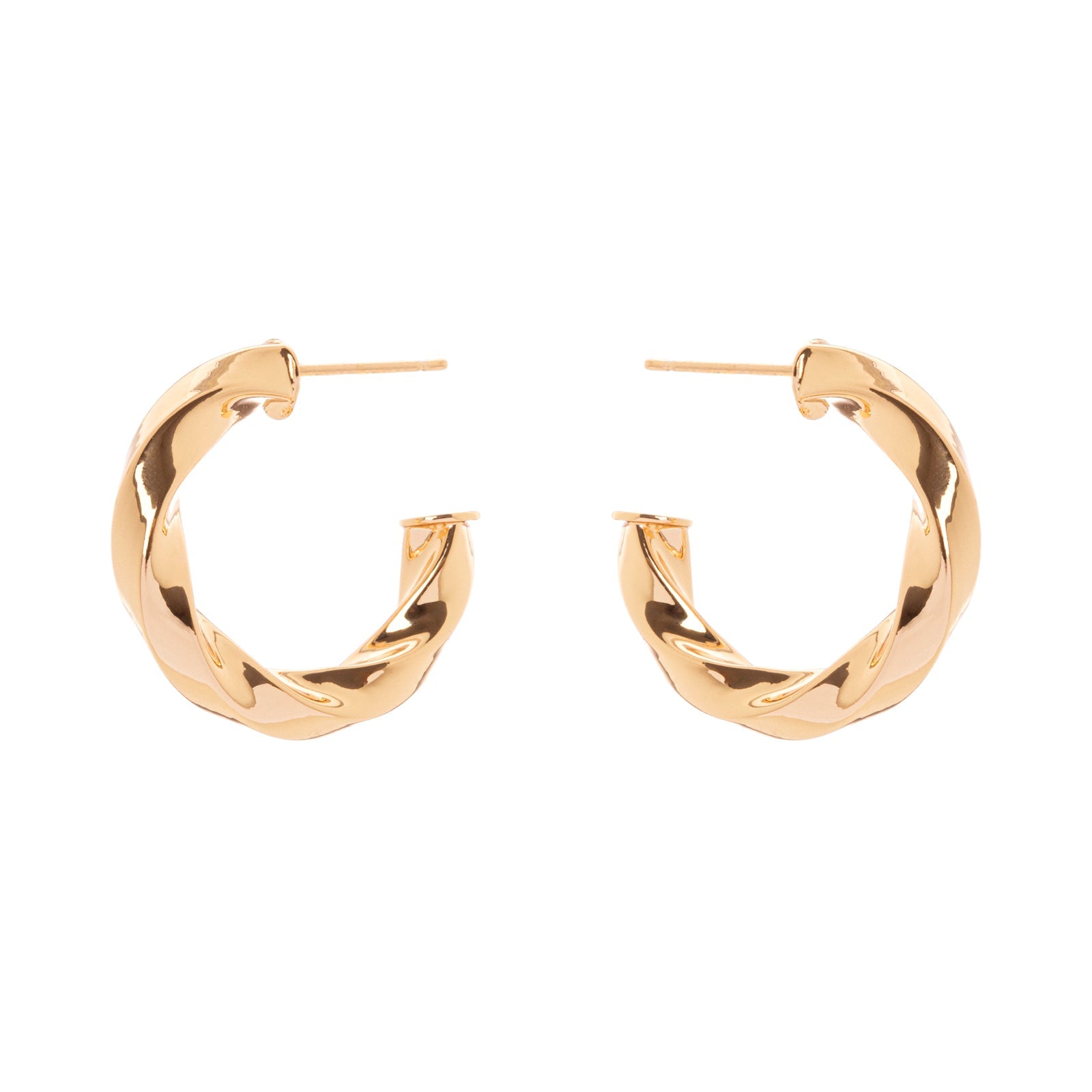 Domus Spiral Hoop Earrings - Gold - Sodini Bijoux