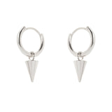 Domus Hoop and Wedge Earrings - Silver - Sodini Bijoux