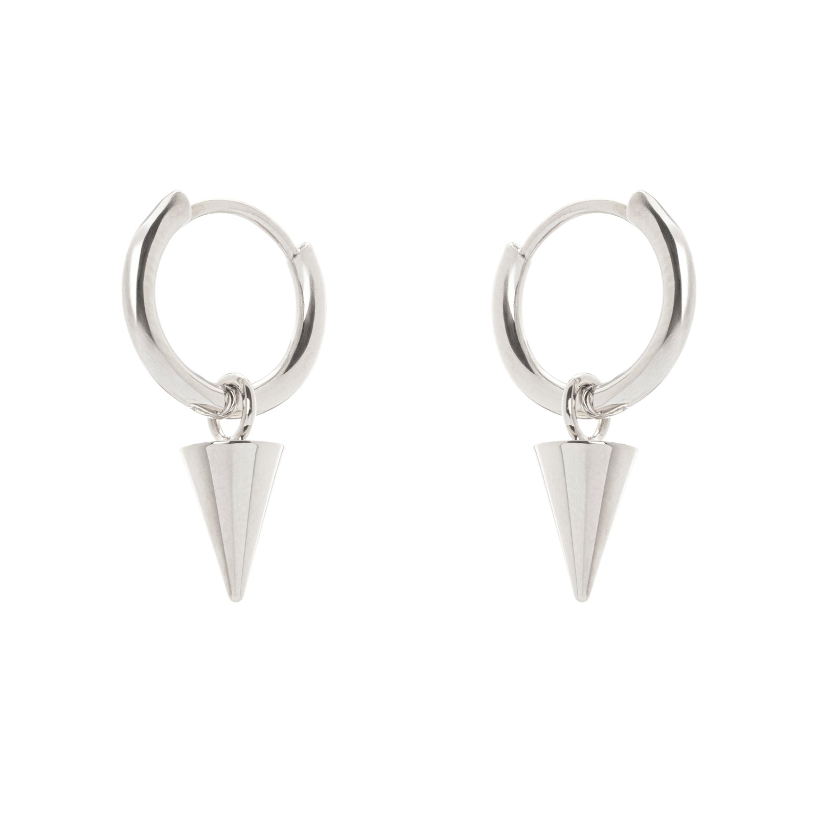 Domus Hoop and Wedge Earrings - Silver - Sodini Bijoux