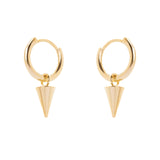 Domus Hoop and Wedge Earrings - Gold - Sodini Bijoux