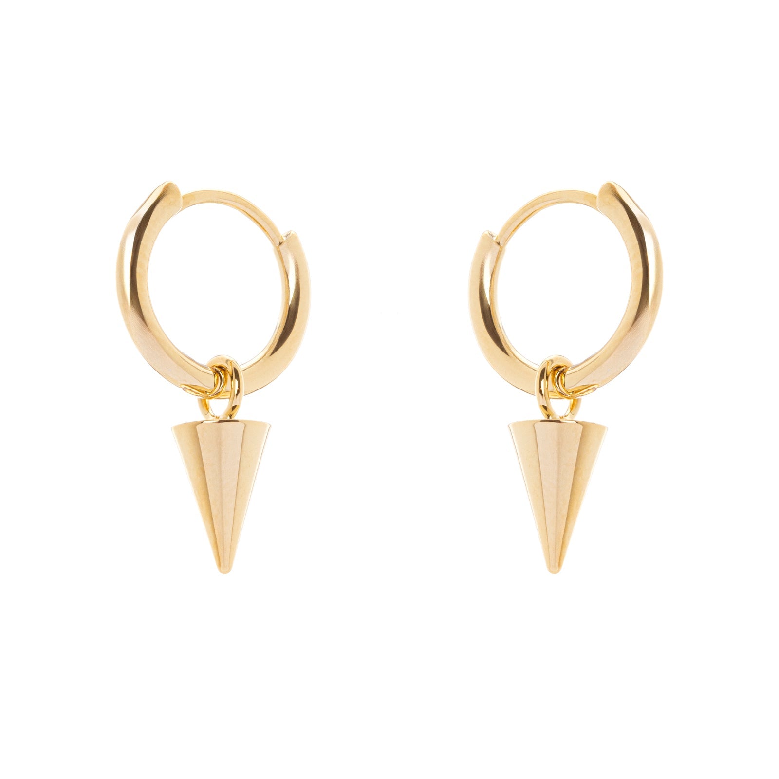 Domus Hoop and Wedge Earrings - Gold - Sodini Bijoux