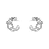 Hoop earrings and intertwined rings Ginevra - Silver - Sodini Bijoux