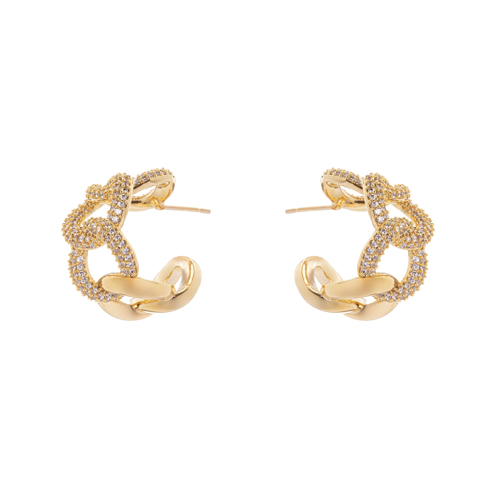 Hoop earrings and intertwined rings Ginevra - Gold - Sodini Bijoux