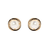 Earrings pearl and vortex Ginevra - Gold - Sodini Bijoux