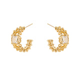 Earrings with three rows and intertwined links Ginevra - Gold - Sodini Bijoux