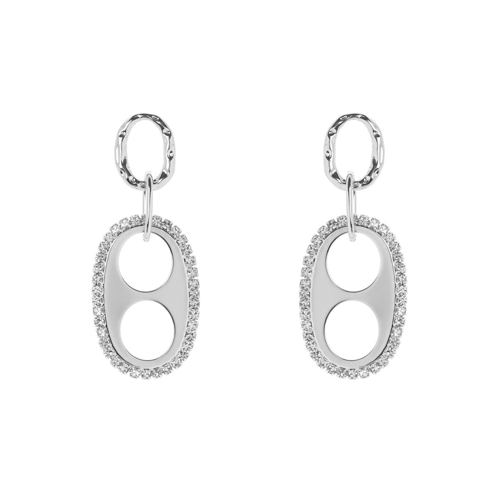 Earrings with marine chain link Ginevra - Silver - Sodini Bijoux